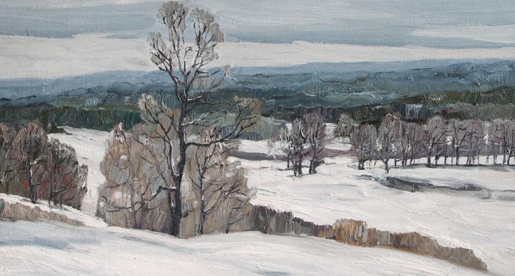 Мастер-класс по живописи «Снежный февраль»