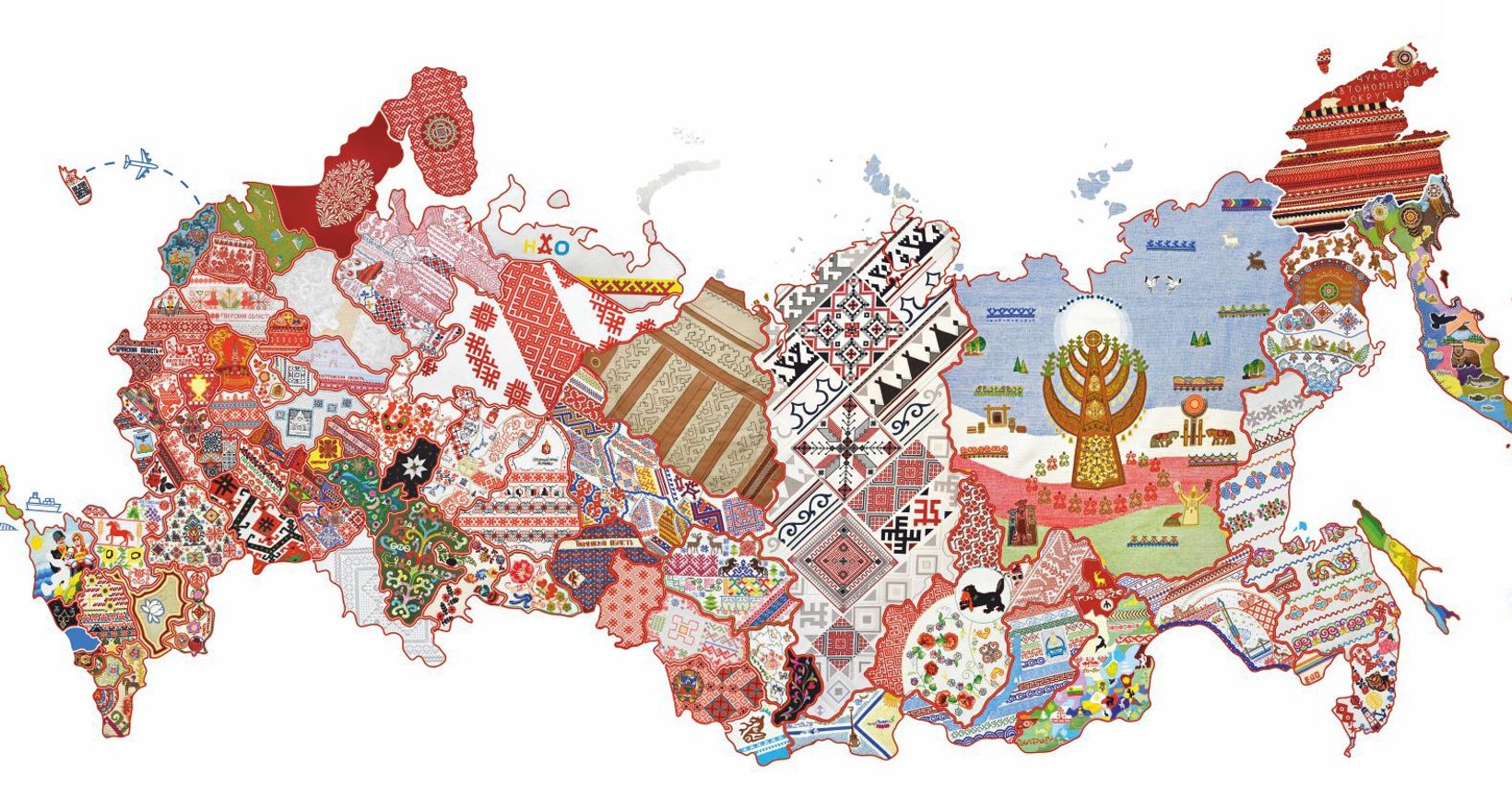 Выставка «Вышитая карта России»