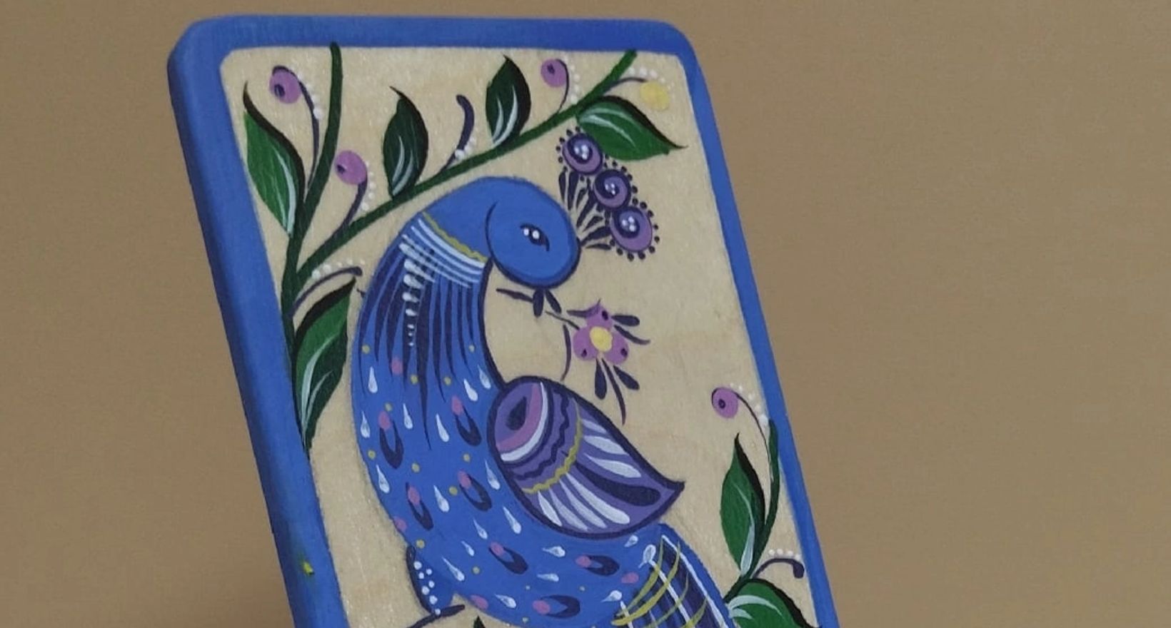 Мастер - класс по городецкой росписи  "Птица счастья"